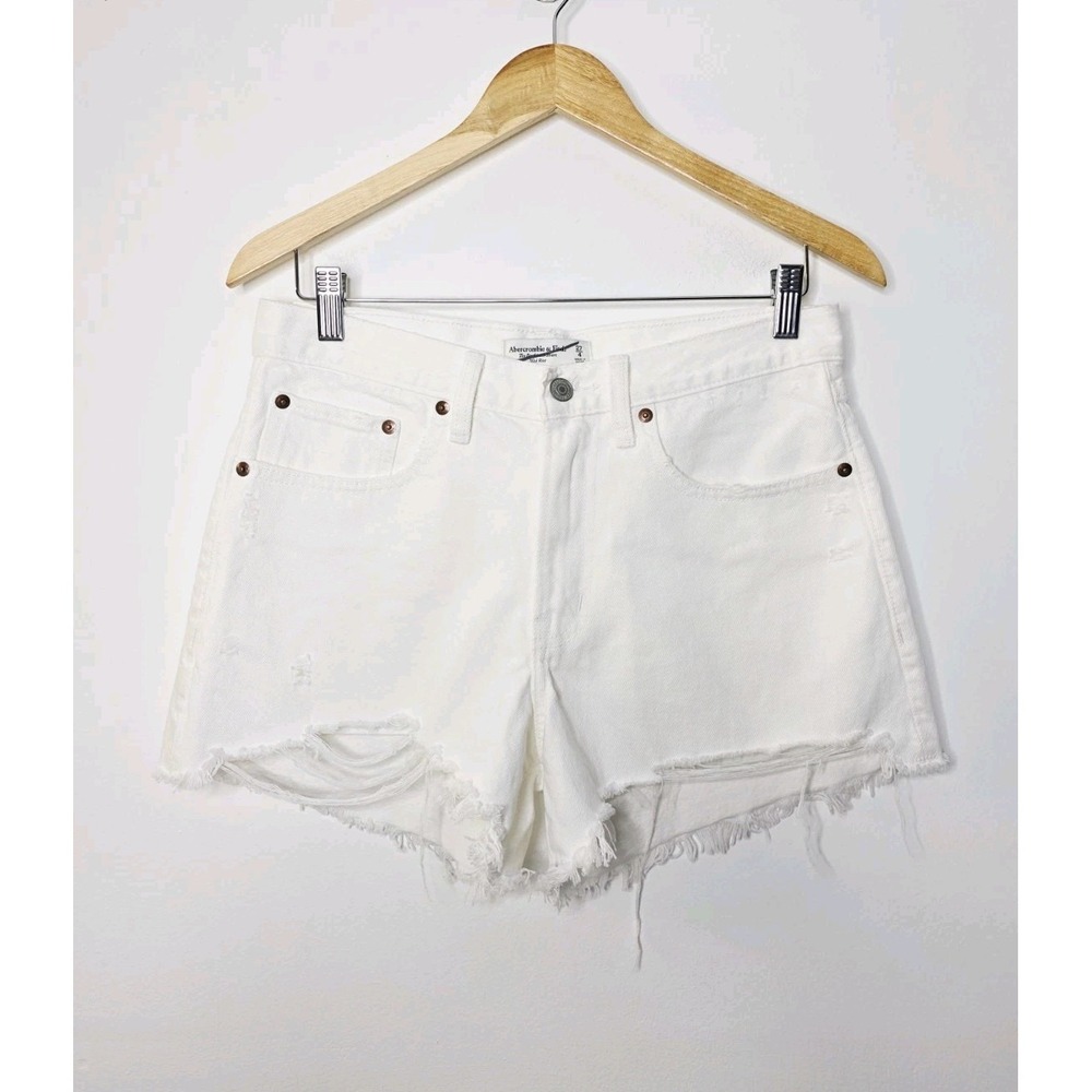 Abercrombie & Fitch The Boyfriend Short Mid Rise Distress Women's Size 27/4